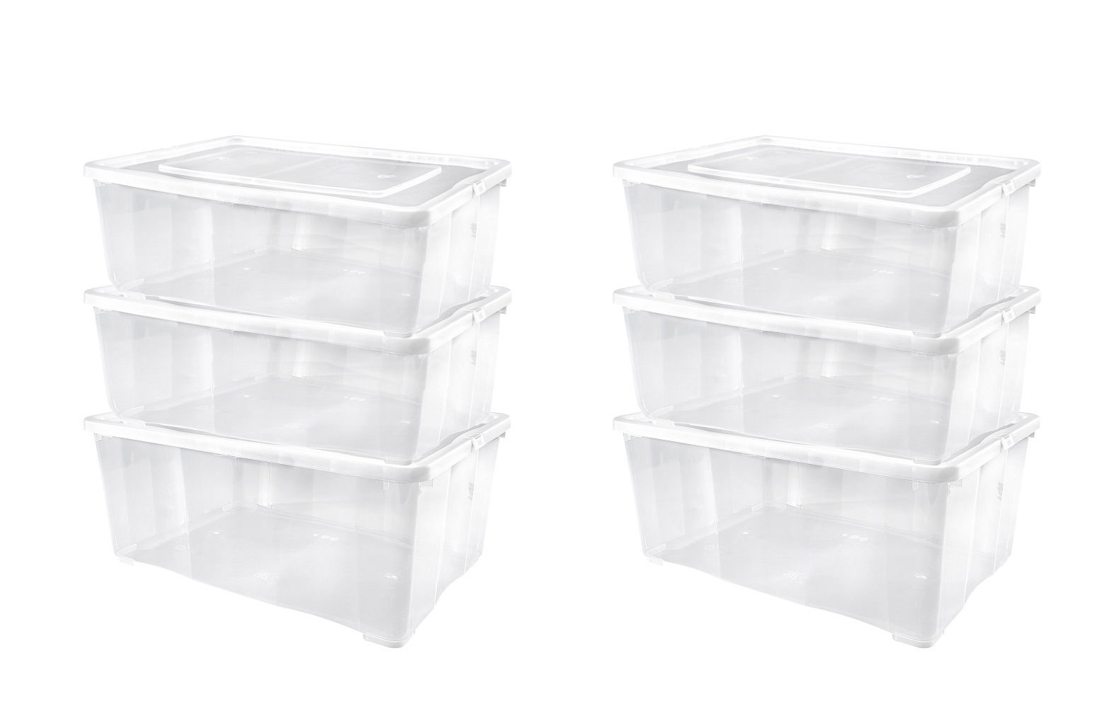 20x/40X Schuhbox Stapelbar Aufbewahrungsbox transparent Kunststoffbox mit Deckel
