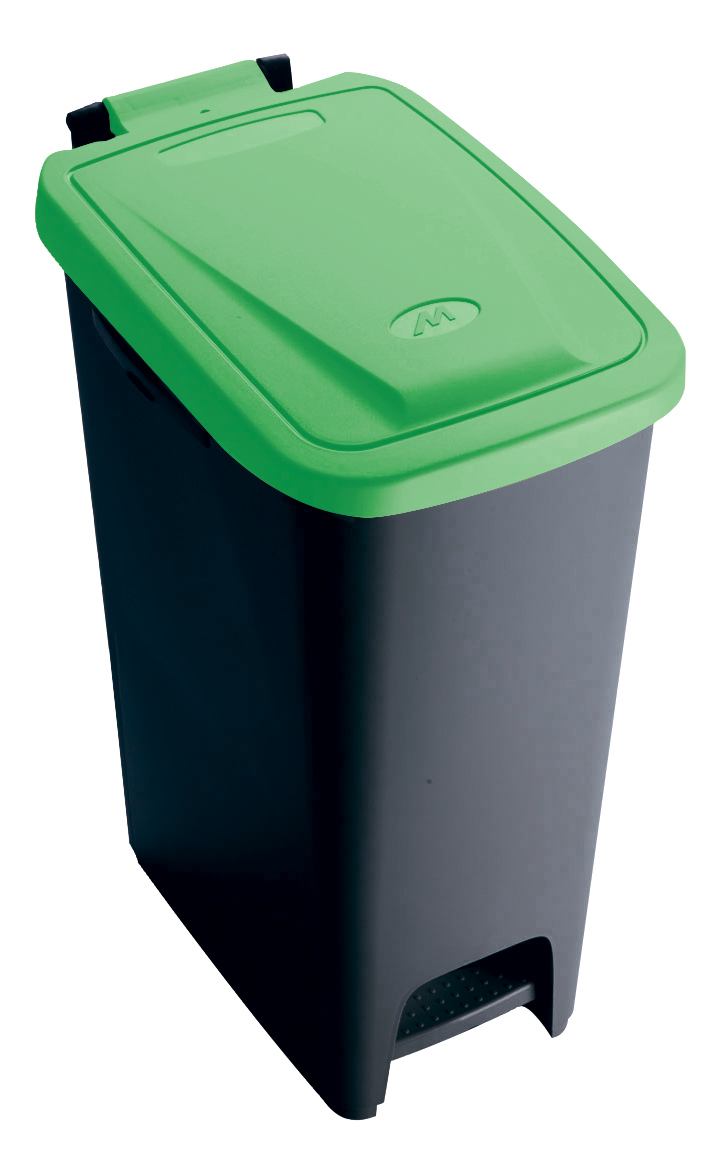 System Mülleimer 25 L mit Klappdeckel grün Abfalleimer Mülltrennung Verbindbar 