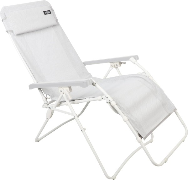 XL Relaxsessel - verstellbarer und klappbarer Campingsessel weiß