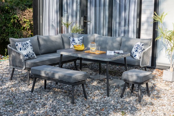 CENTO Eck Lounge Gartenmöbel Set Outdoor Rope Sitzgruppe